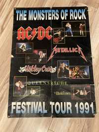 Plakat Metallica ACDC Monsters Of Rock 1991