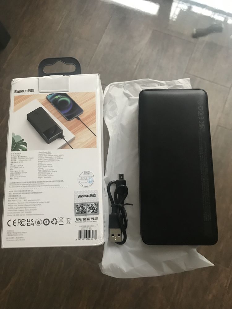 Baseus 15w 20000mAh новый повербанк 20000