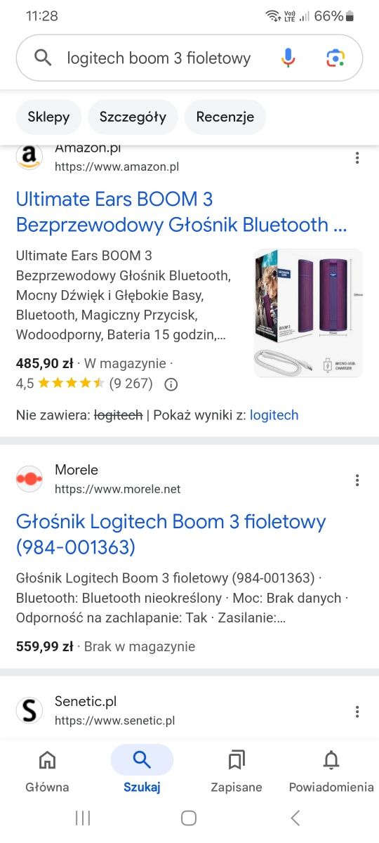 Głośnik Bluetooth Logitech Ultimate Ears Boom 3
