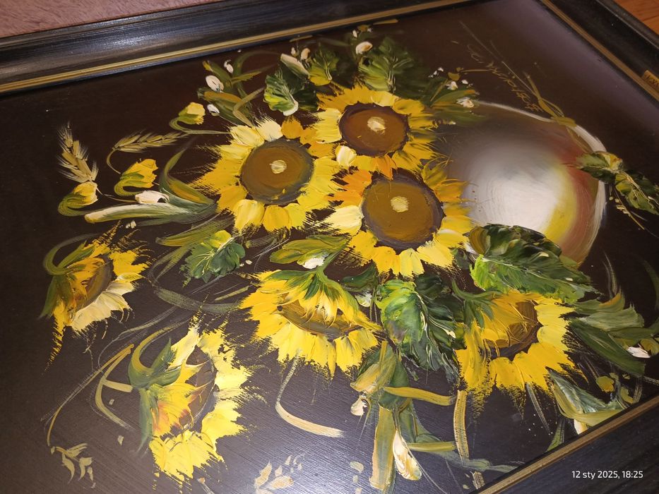Obraz Olejny Małgorzata Bobrowska Słoneczniki 1996rok