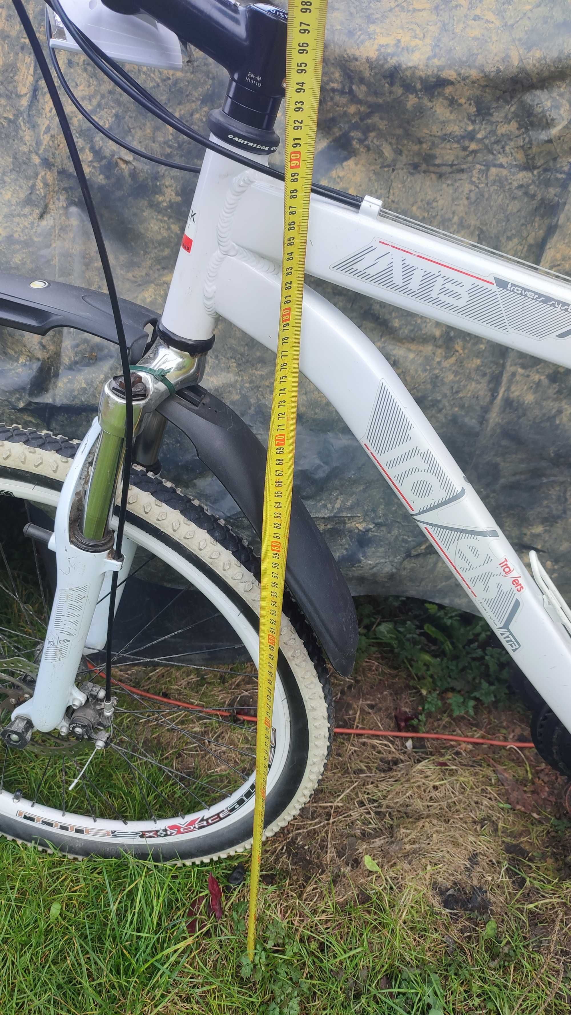 Rower MTB biały 26' 24G, młodzieżowy górski, akcesoria gratis