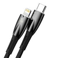 Kabel Baseus USB-C - Lightning 20W PD 1M do Apple, Czarny