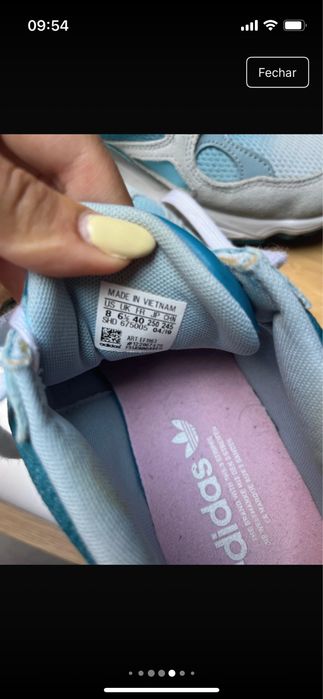 Adidas Falcon degradê azul