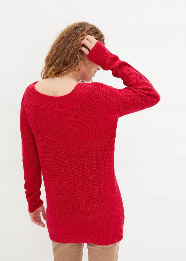 B.P.C sweter malinowy dłuższy r.48/50