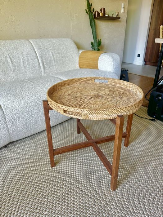 stolik kawowy H&M Home rattan boho