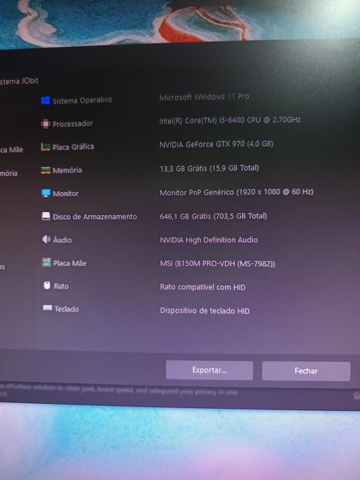 Desktop MSI i5 6400 3.3 GHz Turbo
