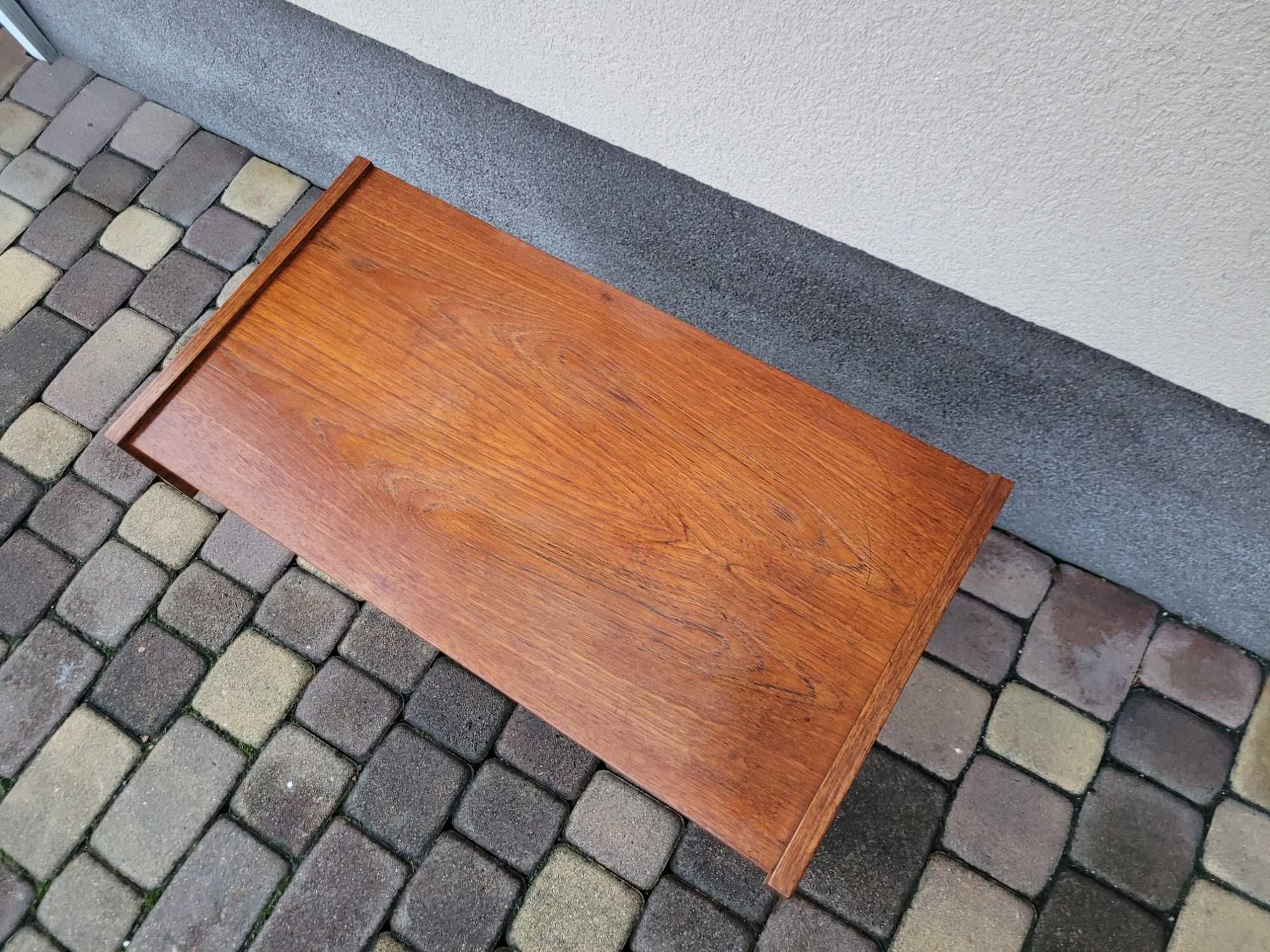 Duńska komoda z teaku z kafelkami ceramicznymi, lata 60 Tekowa