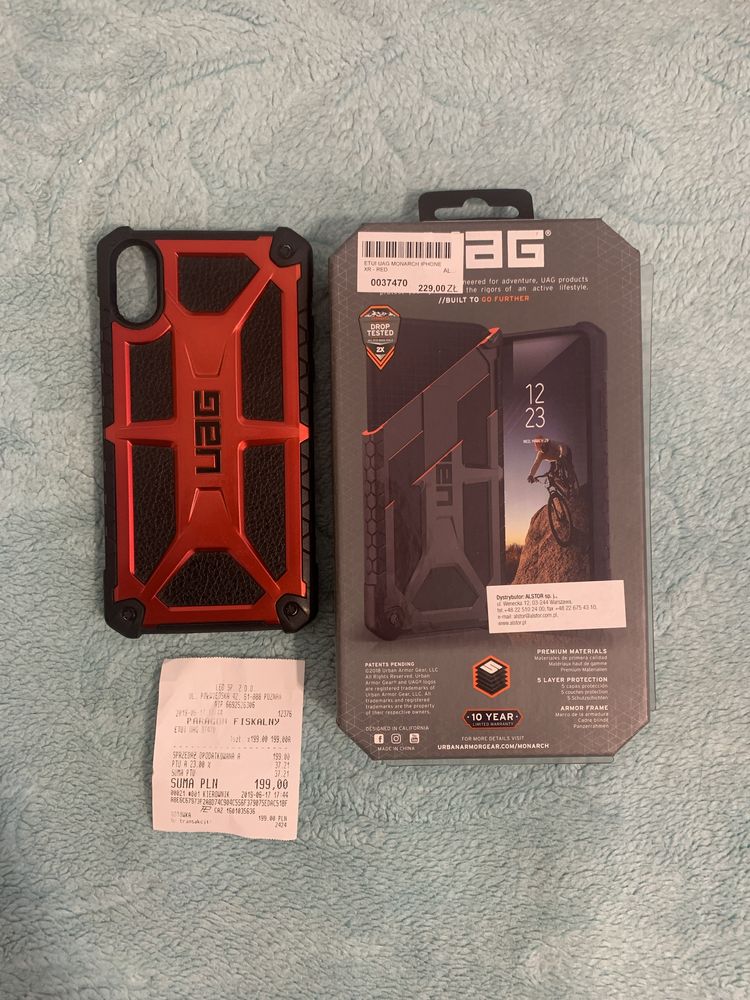 Iphone XR RED etui UAG, SPIGEN 87%