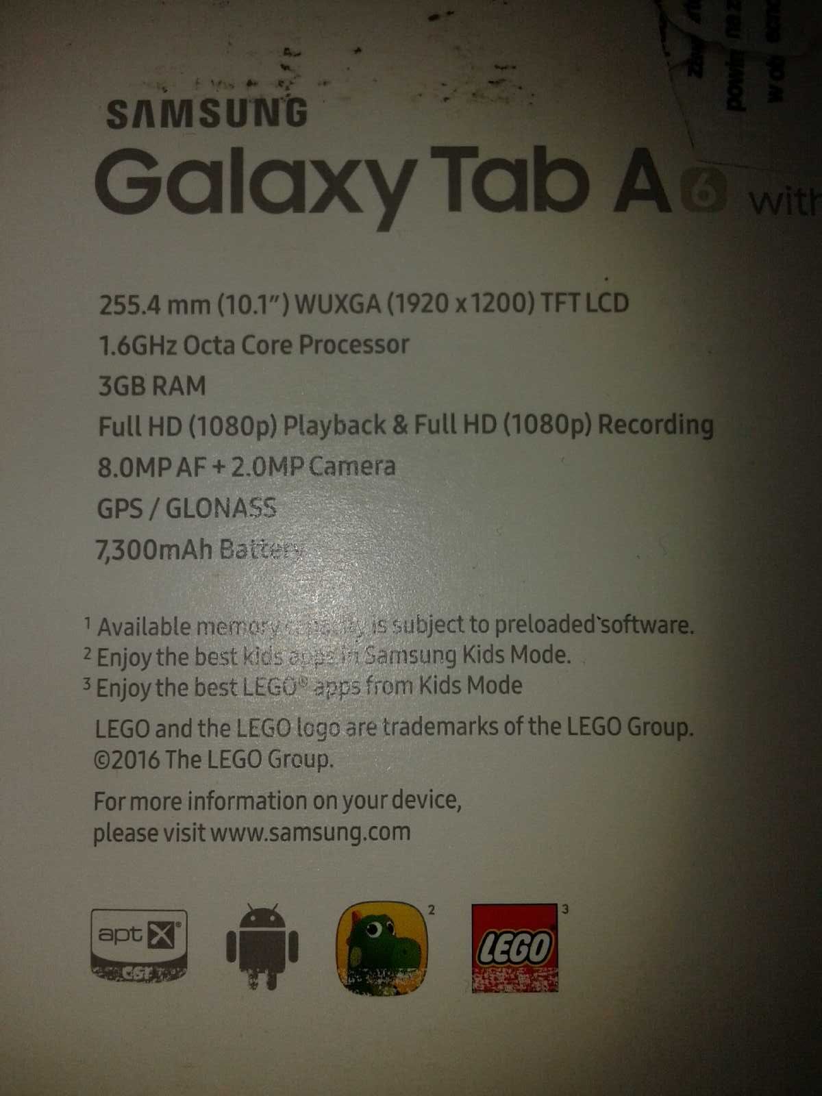 Tablet Samsung Tab A6 with S Pen
