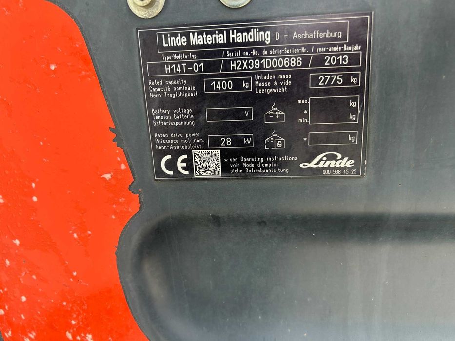 Wózek widłowy Linde H14 - 2013 r - 8141 mth
