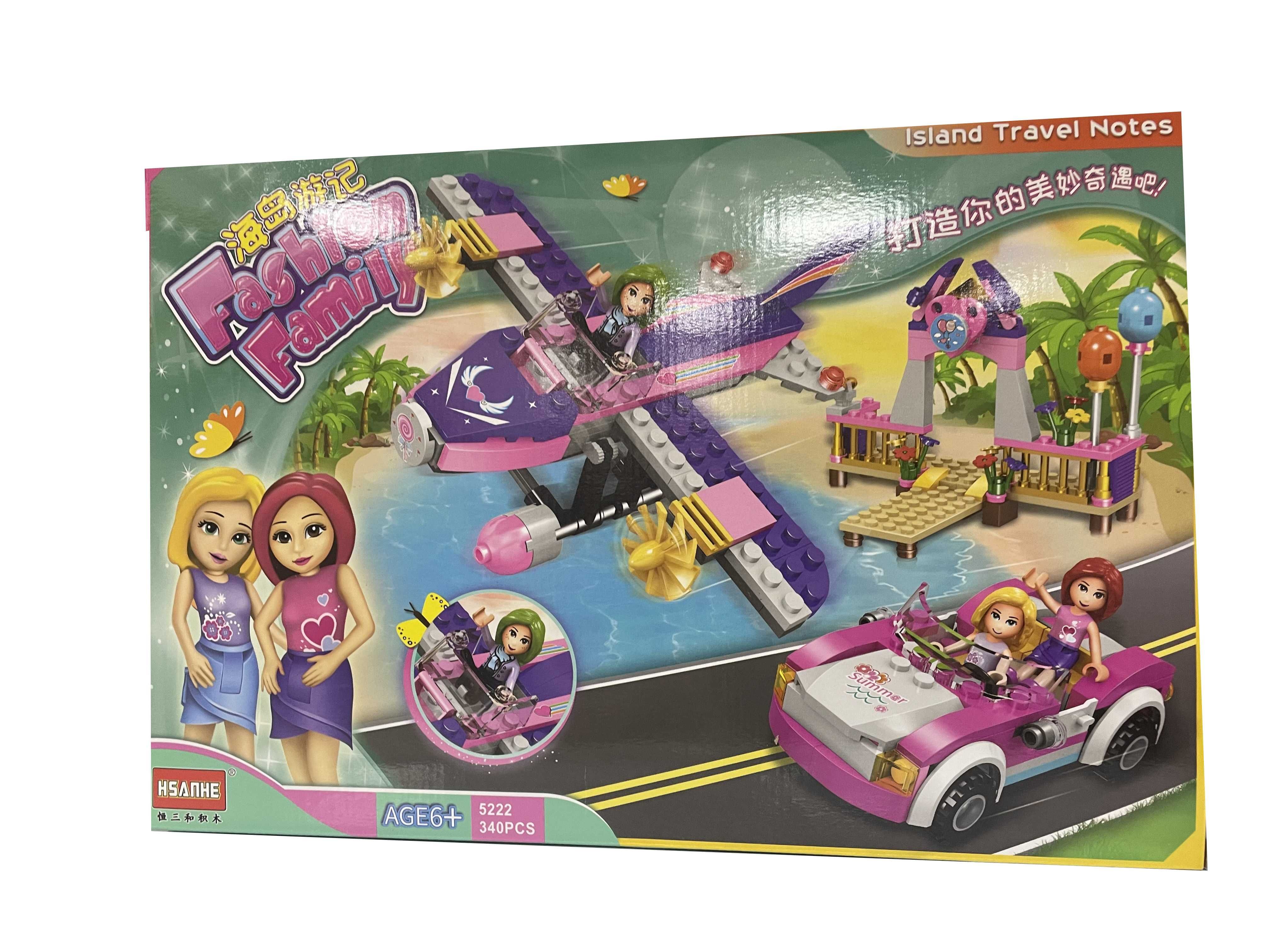 Klocki Daleka podróż różowy smochód + samolot jak Lego z Polski