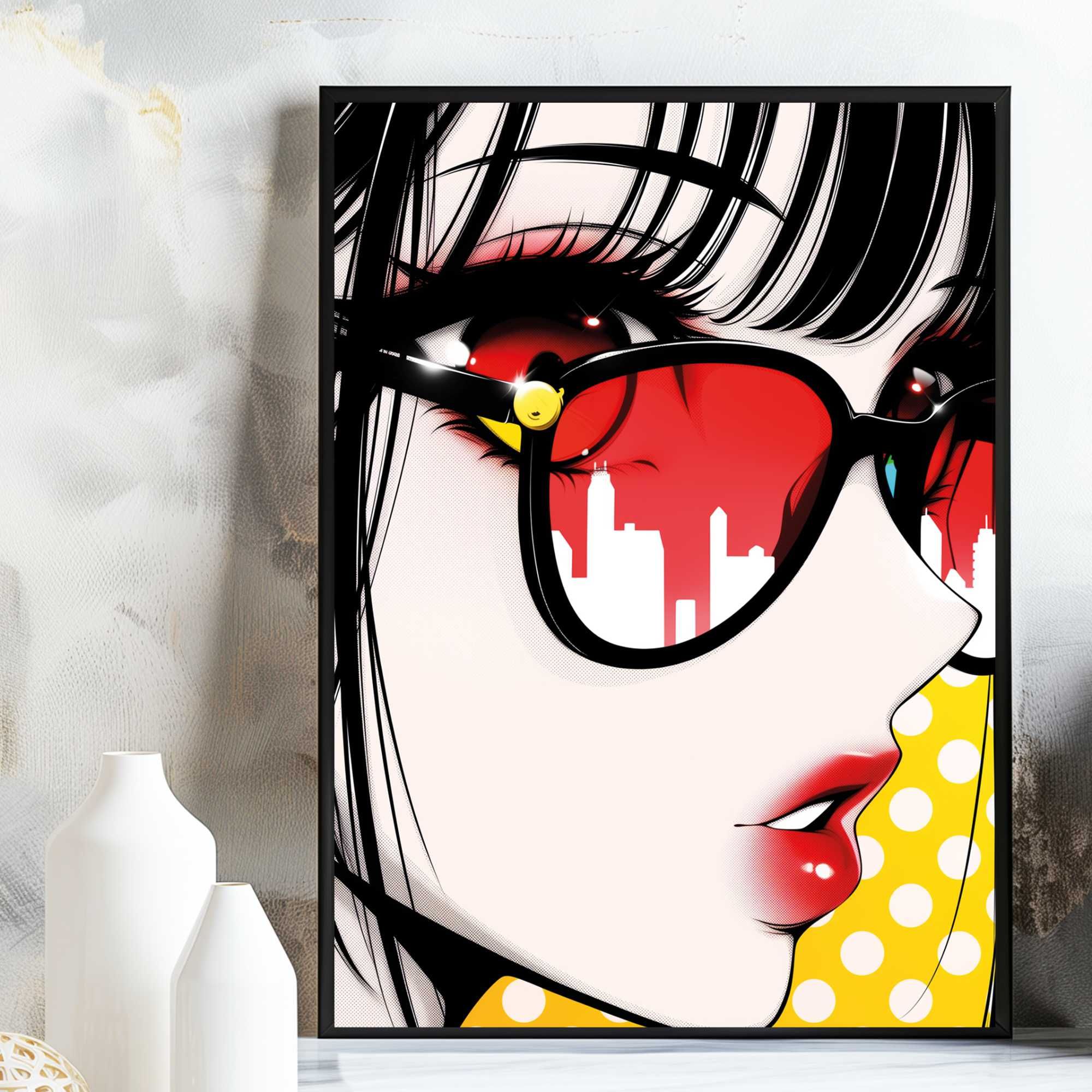 plakat anime manga japoński styl, plakat postać anime styl manga