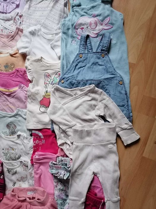 Paka dużo ubrań  dla dziewczynki roz.68, H&M, Reserved ok.30sztuk