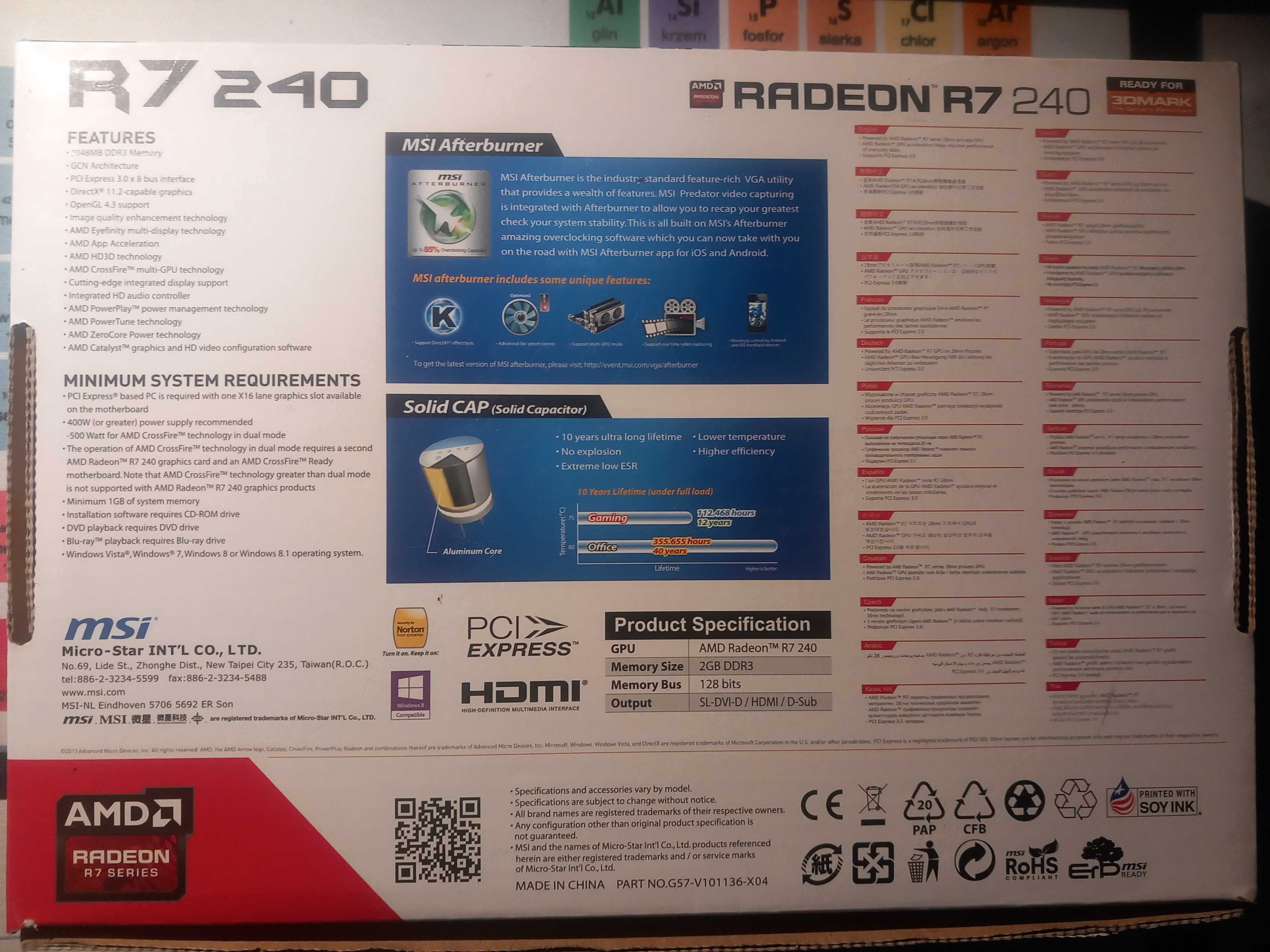 Karta graficzna MSI RADEON R7 240 2GD3 LP 2GB DDR3