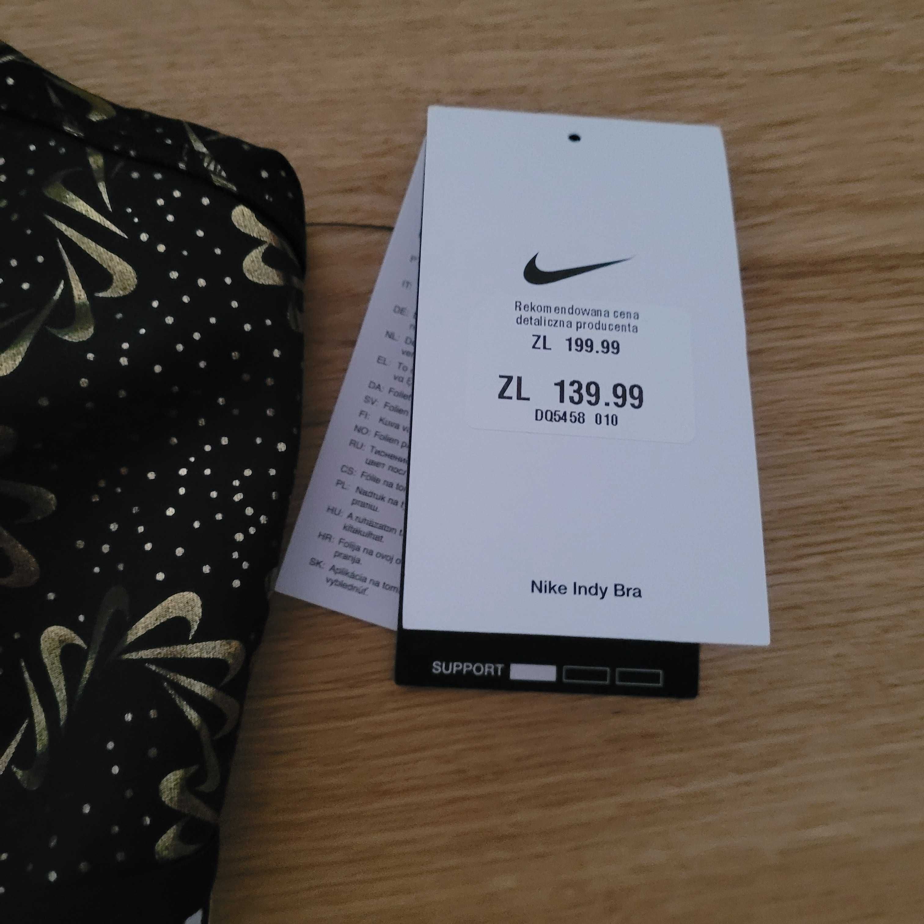 Biustonosz sportowy Nike Pro złoty czarny XL