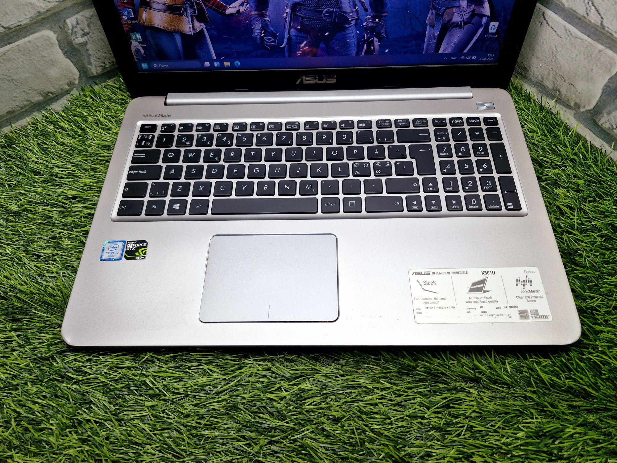 Магазин:Asus k501u/Core i7-6500u/8gb/128SSD+1TB/Nvidia GTX 950M 2gb