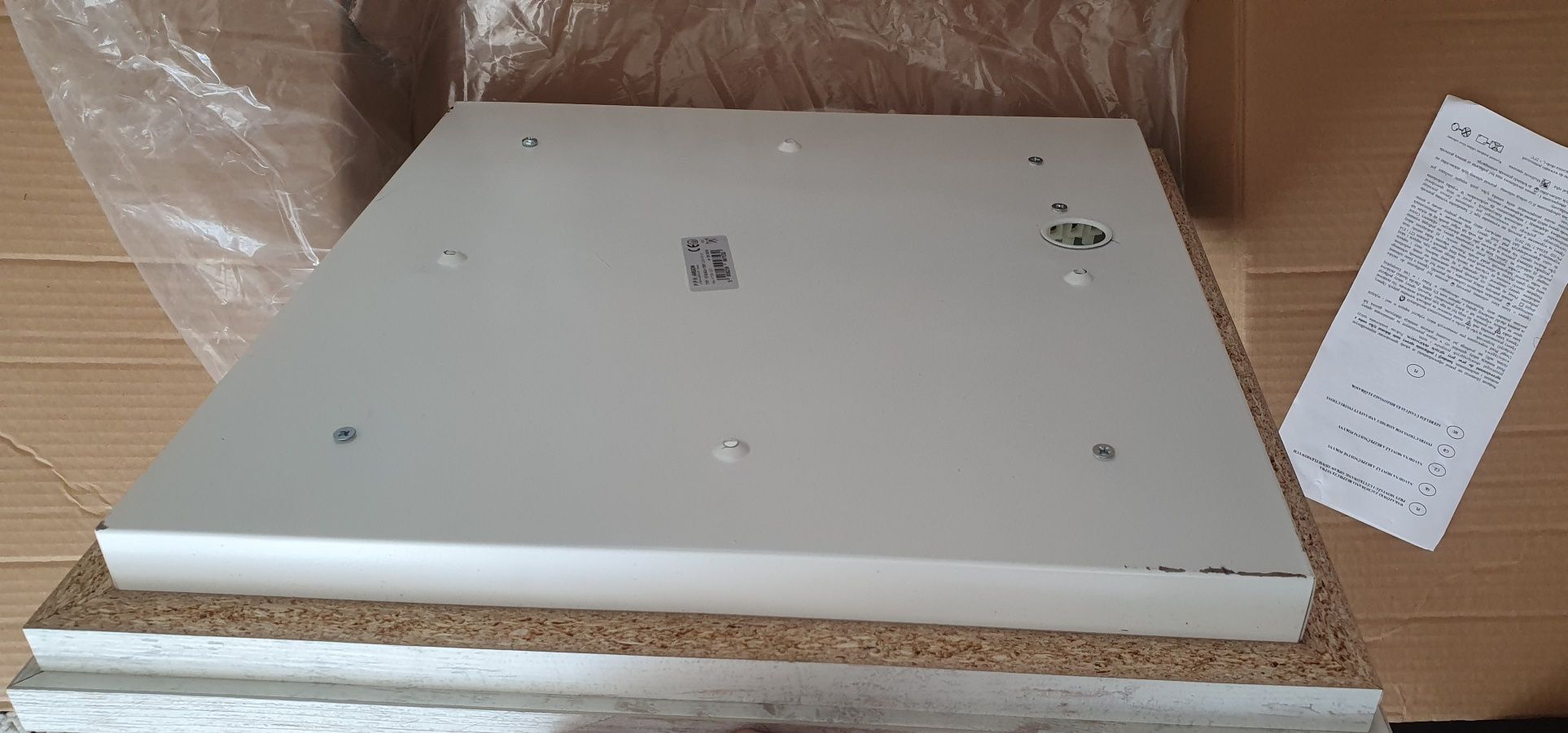 Plafon Argon Tequila 1509 50x50 cm drewno postarzane + szkło mleczne