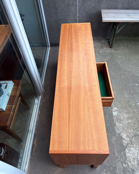 Skandynawska komoda niska sideboard rtv drewno vintage