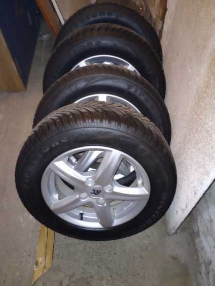 Alufelgi 4x108 z oponami 15 cali zimowe 2024. 195/65