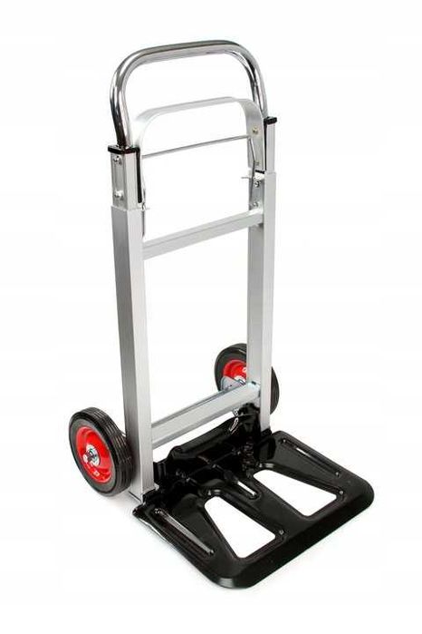 WÓZEK TRANSPORTOWY MŁYNARKA Składany Alu 90kg metalowe koła łozyskiem