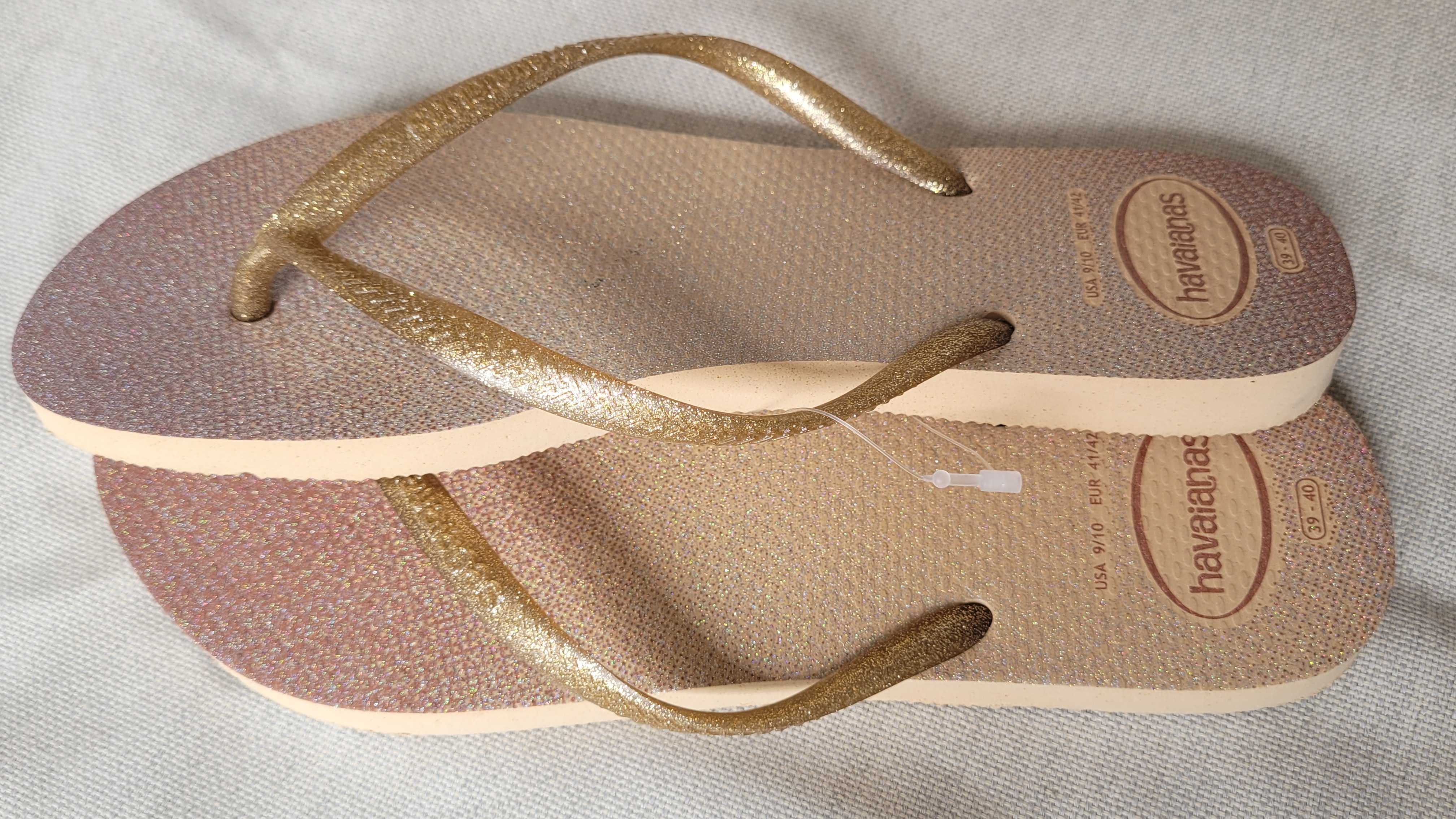 Havaianas Senhora Slim Gloss Dourado - Novas T.41/42