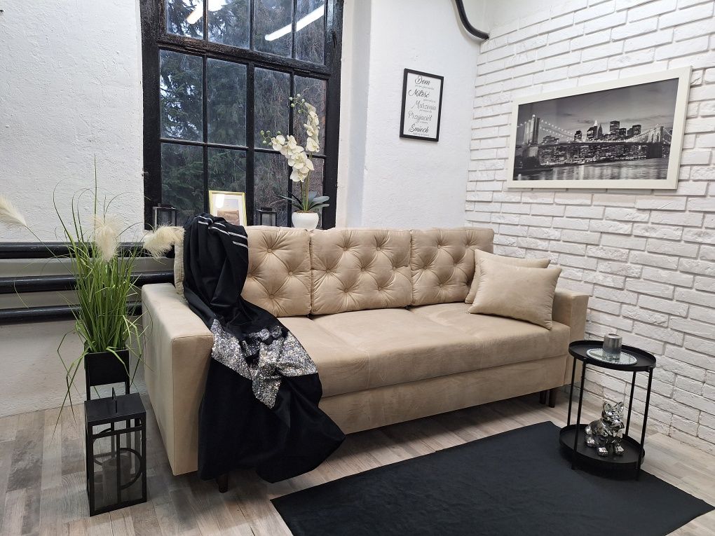 Sofa Samara pik, welur, sprężyny