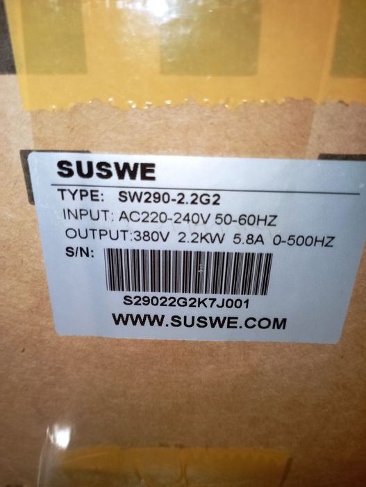 Перетворювач частотник 4 кВт с220в делает 3*380в 2,2квт