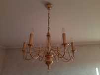 Żyrandol (lampa sufiowa) i 3 kinkiety vintage