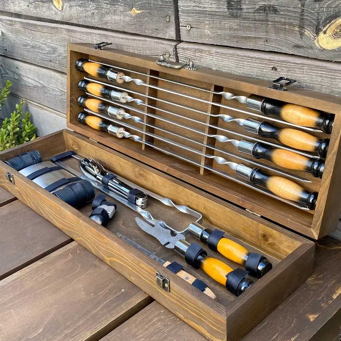 Набір шампурів ручної роботи на подарунок, набор шампуров с ДОСТАВКОЙ