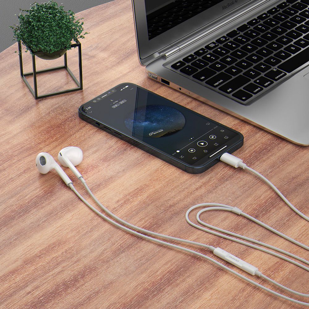 słuchawki douszne do iphone z wtyczką lightning x14prol-w1 biały