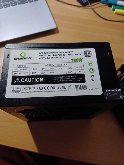 блок живлення Gamemax GM-700 APFC Black