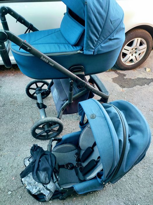Коляска Roan bass next 2в1(люлька та прогулянковий блок)
