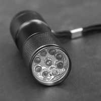 Ручний міні ультрафіолетовий ліхтарик U-Light 9 LED Black