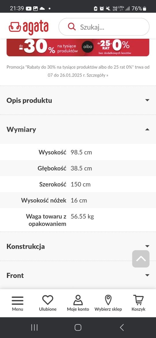 Komoda dąb wotan