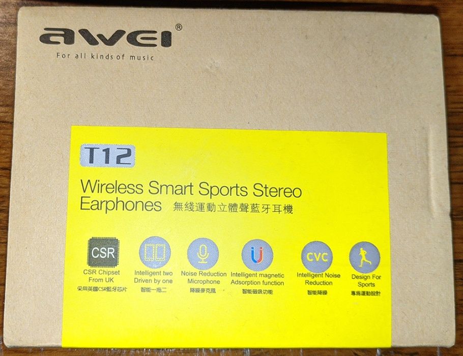 Бездротові навушники гарнітура Awei T12 Lenovo XT91 Baseus WM01