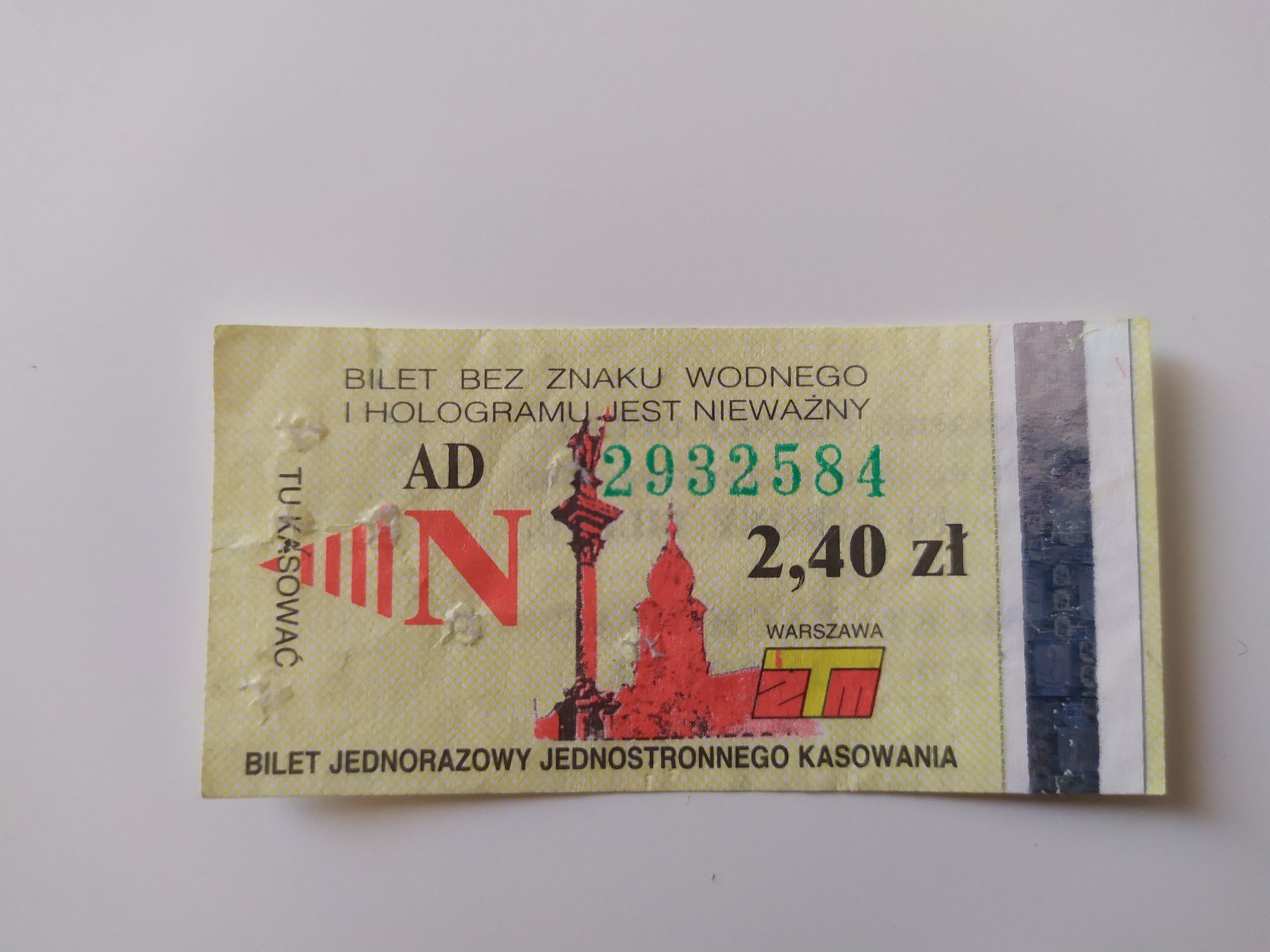 Bilety MKS 2 szt. zabytek kolekcja Kraków Warszawa