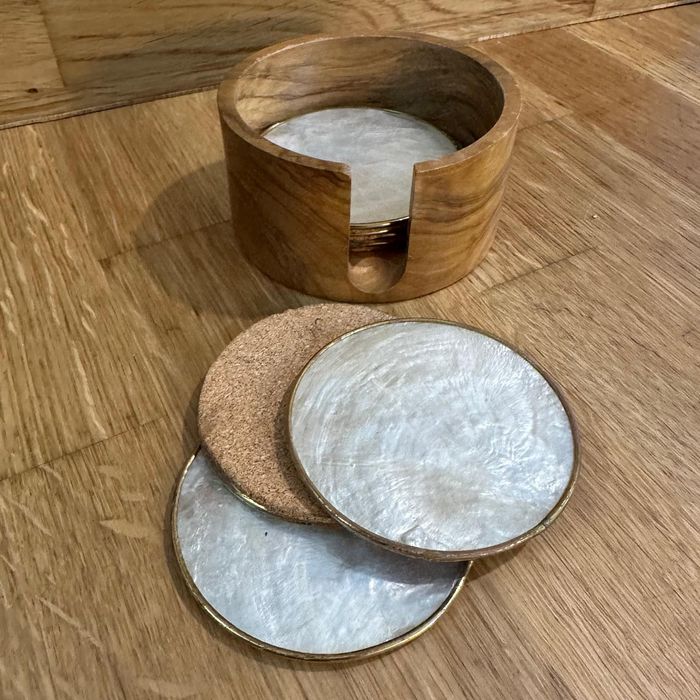 Bases para copos em madrepérola