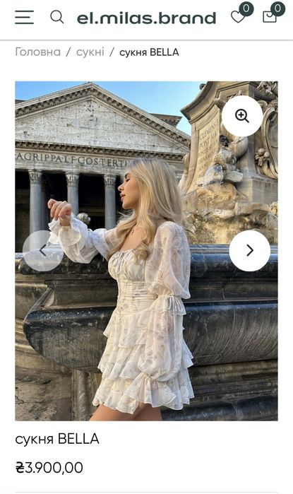Літня сукня в квітковий принт bella el.milas (el milas el.milas.brand)