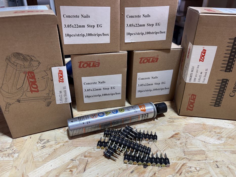 TOUA Дюбель-цвяхи по бетону, металу, цеглі тип EG 22 посиленний