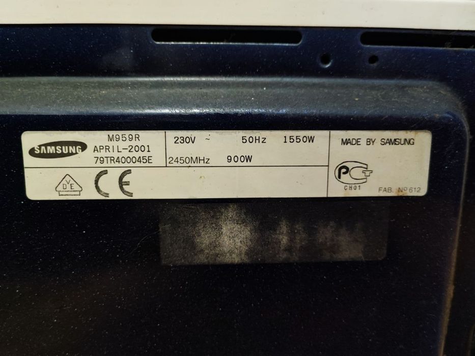 Микроволновка Samsung M959R 900W Рабочая, без нюансов, Оригинал Корея