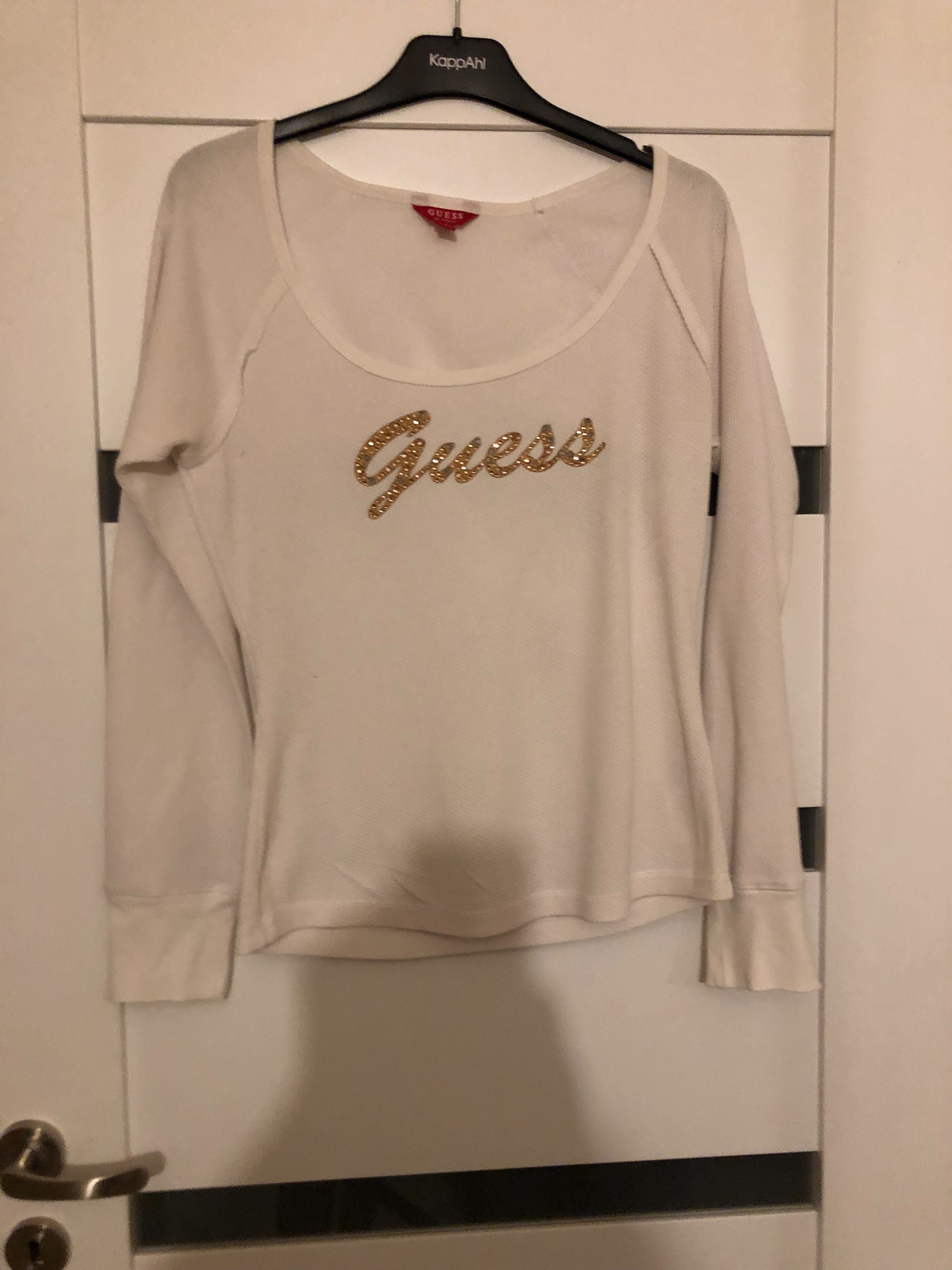 Bluzka biała tshirt Guess