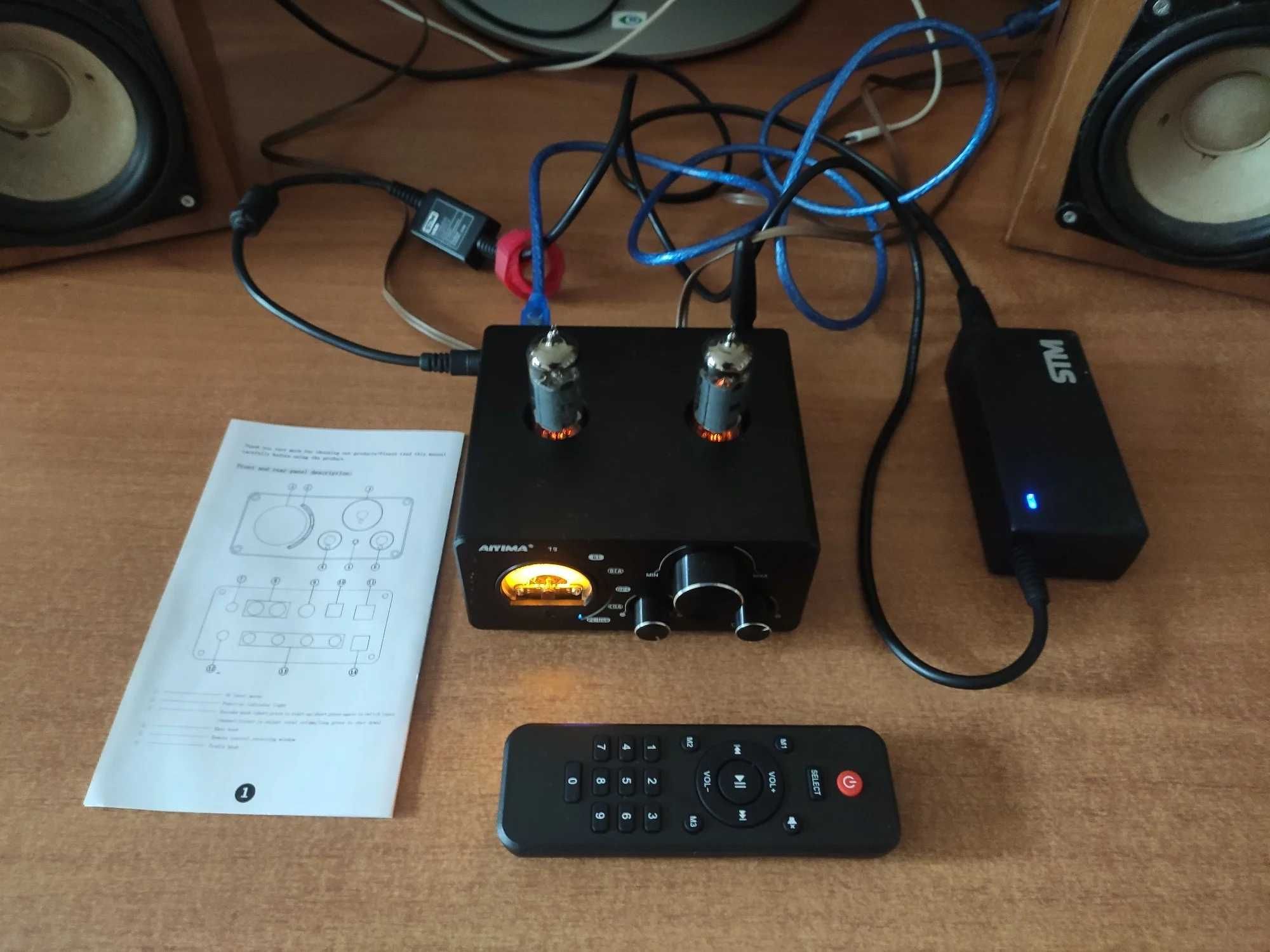 Ламповый усилитель звука AIYIMA T9 HiFi Bluetooth 5.0 USB DAC (б-у)