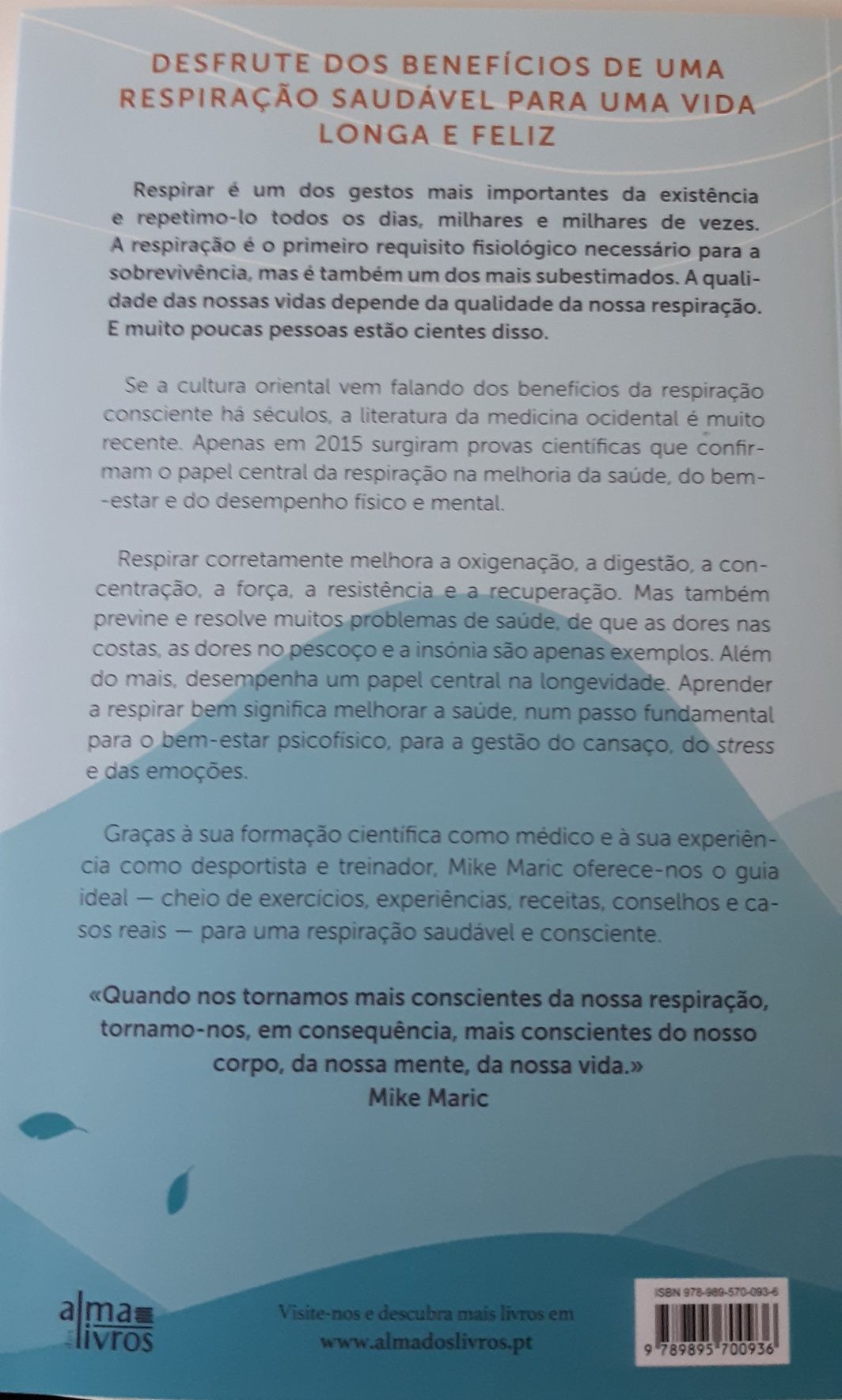 Livro "A ciência de respirar"