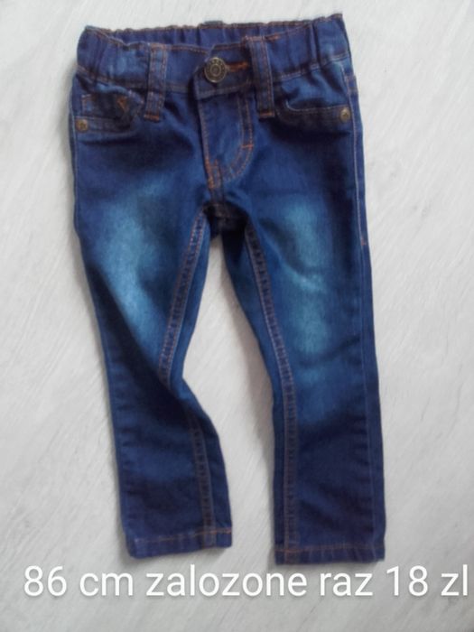 Cienkie jeansy 86 cm