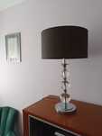 Lampa stojąca, klosz brązowy