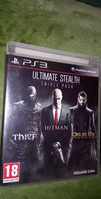 PS3•3Jogos -Ultimate Stealth.Triple Pack: Thief+Hitman+Deus Ex