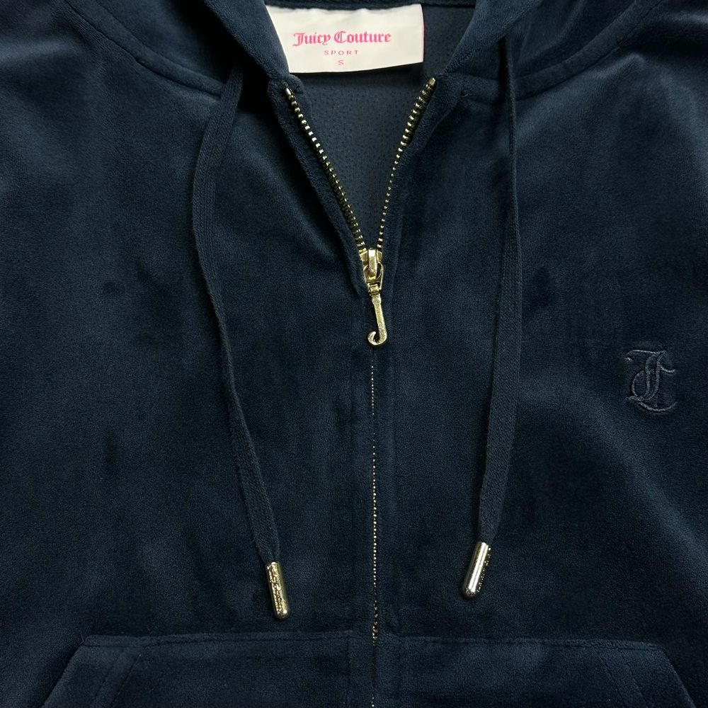 Велюровая Кофта толстовка с капюшоном Juicy Couture Sport размер S