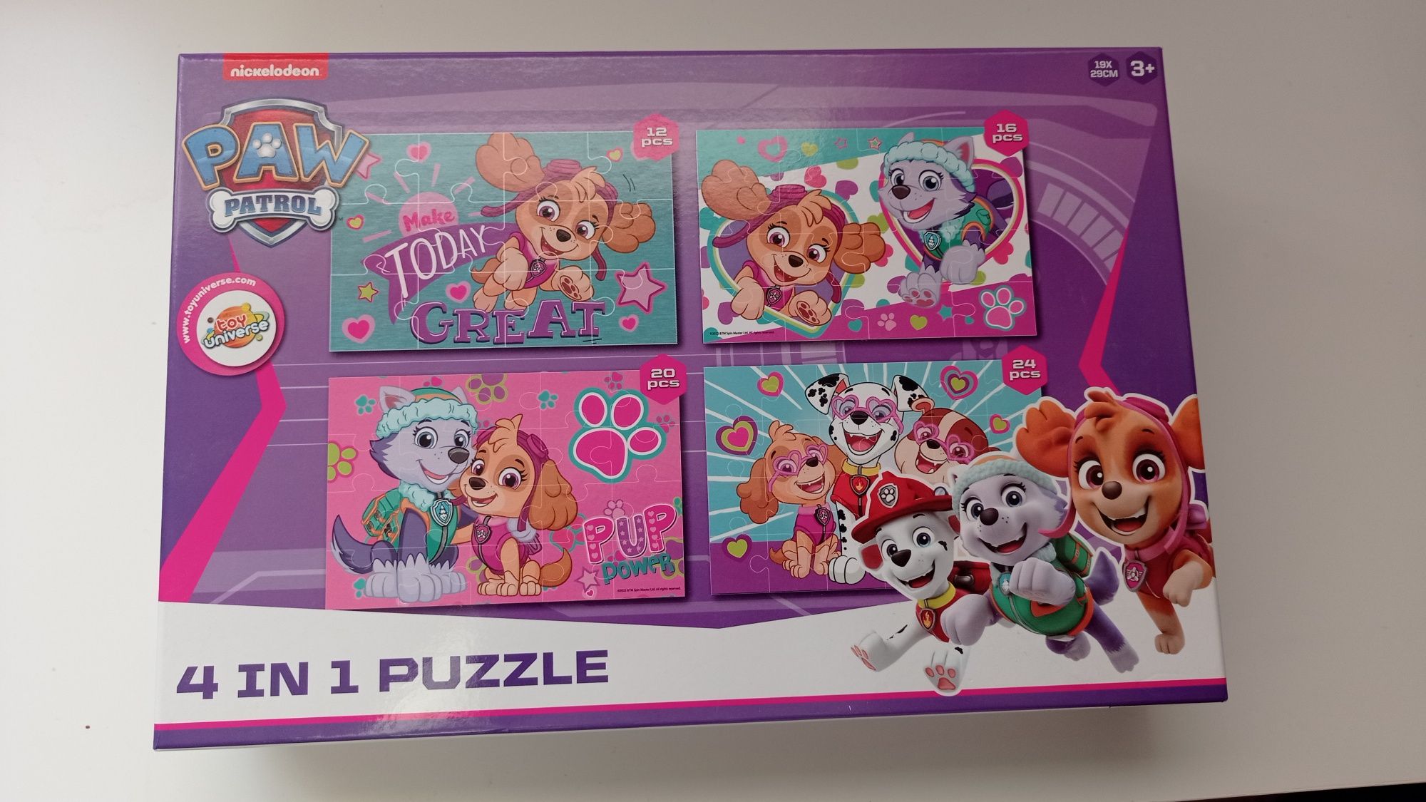 Puzzle 4 w 1 Psi Patrol stan idealny Nickelodeon