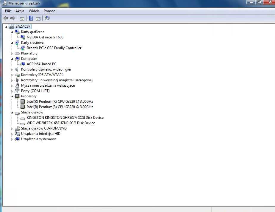 Komputer stacjonarny dysk WD 2TB