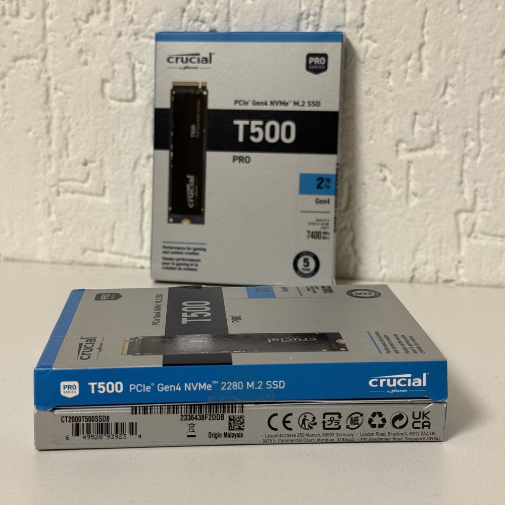 Новий SSD Crucial T500 Pro 2 ТБ Твердотільний накопичувач